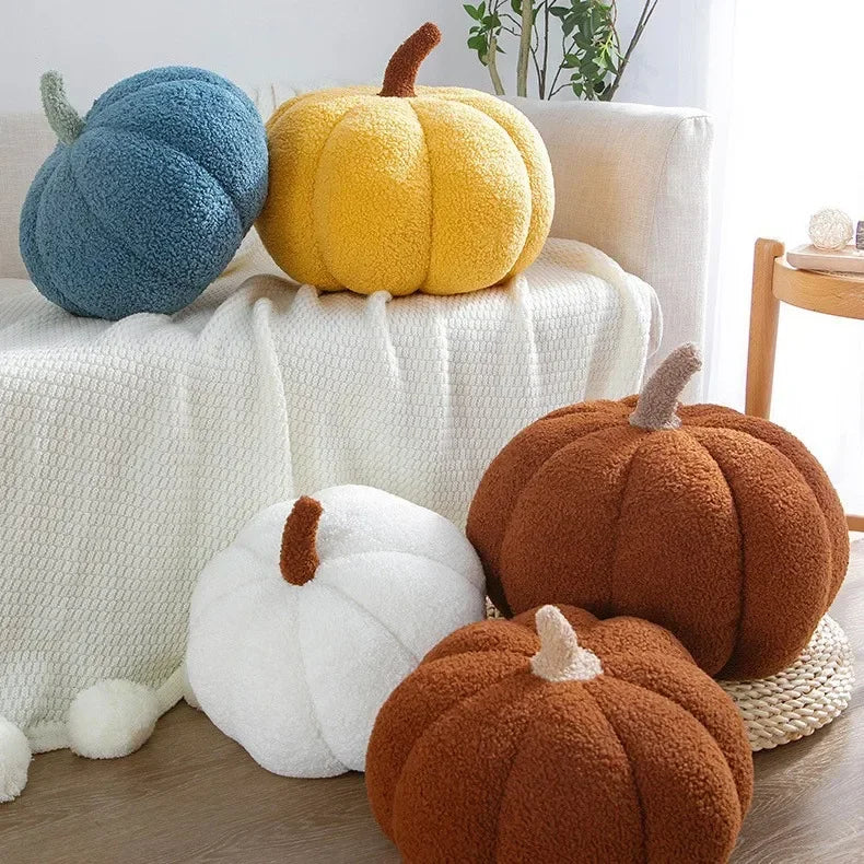 Nordic "Ins Style" Decorative Pumpkin Cushion | Sophisticated "Plush Orange" Activity Silhouette | Elegant Pastoral Sofa Backrest & Lumbar Pillow | "Dignified" High-Performance Home Decoration for Radiant Versatile Styling Luxegan