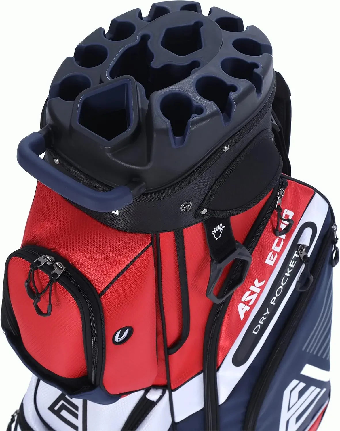 T-Lock Golf Cart Bag with 14-Way Organizer Divider Top | Premium Golf Bag with Integrated Handles and Rain
