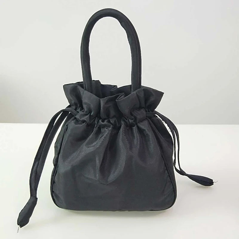 Bolsos Retro Bordados con Cordón Bolsas de Almacenamiento Carteras Monederos Tarjeteros Bolsos de Hombro Tipo Cubo Bolsos de Muñeca