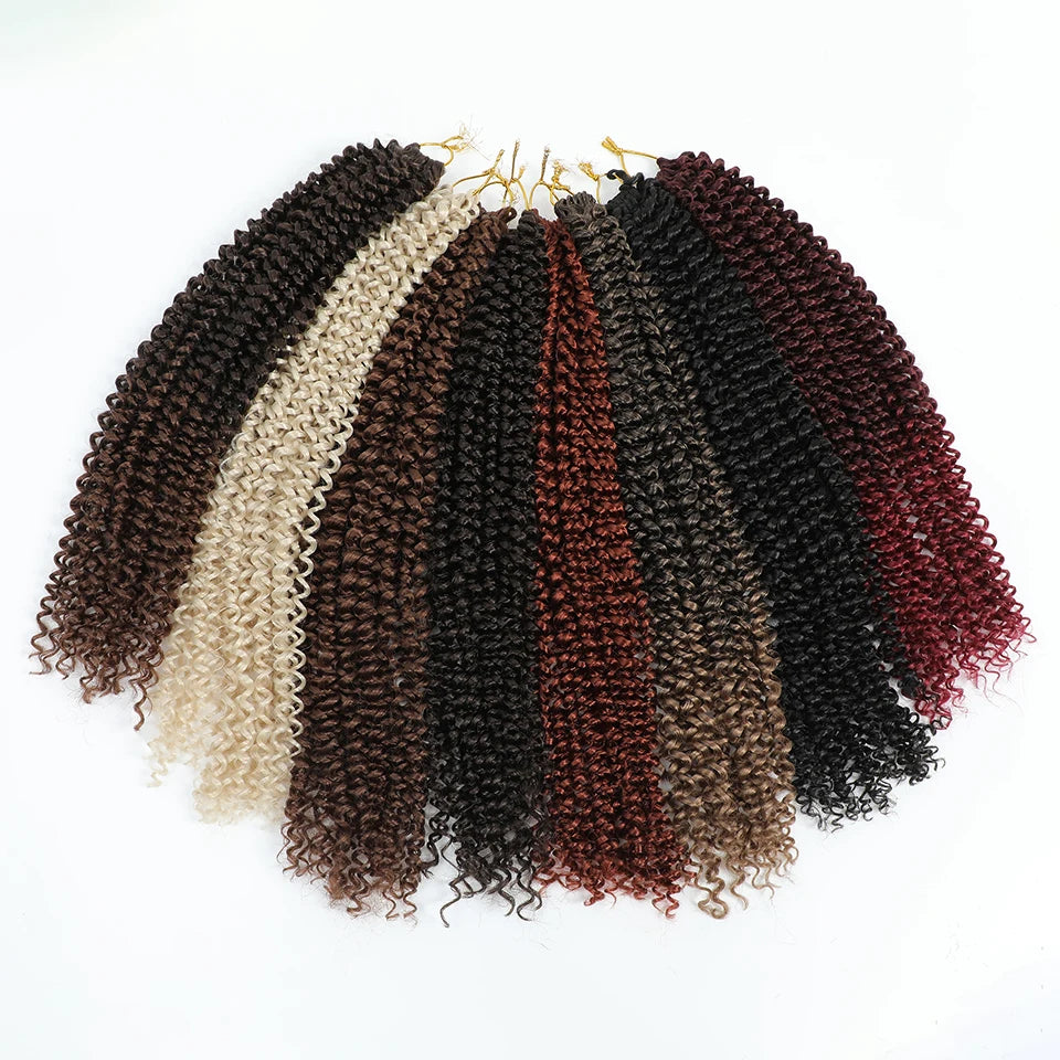 Water Wave Crochet Braiding Hair | Afro Curly Synthetic Braids for Passion Twists & Butterfly Locs 22" Luxegan