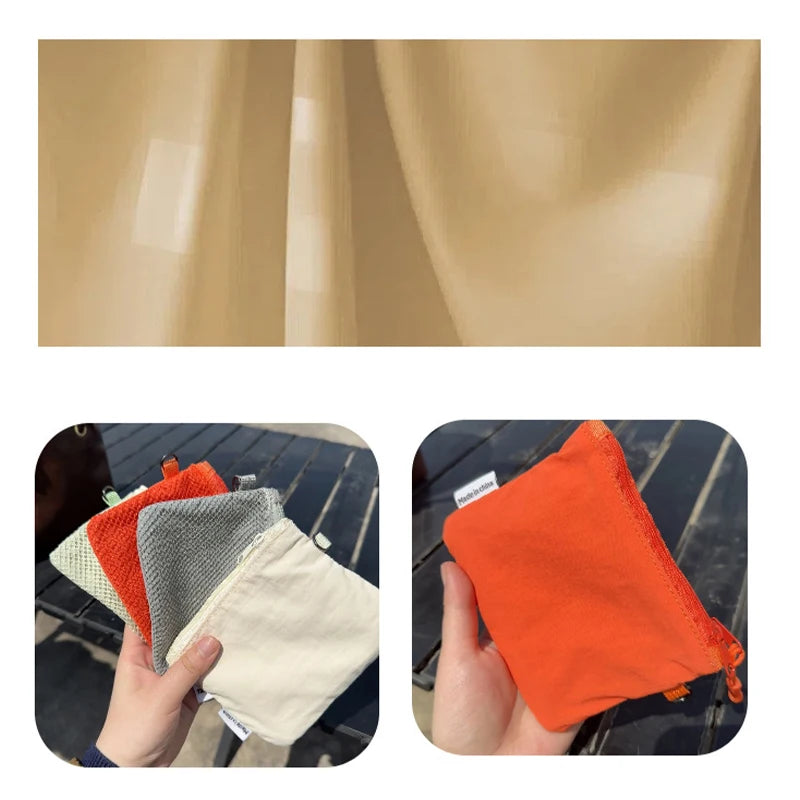 Travel Makeup Storage Bags | New Mesh Coin Purse & Simple Portable Mini Bag (Multi-purpose Square Bag Double-layer Zipper Card Holder) Luxegan