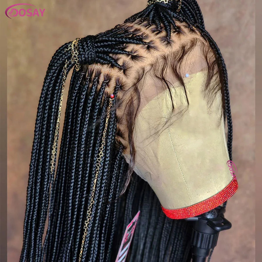 36 Inch Knotless Cornrow Box Braided Wig | HD Full Lace | Hand Tied