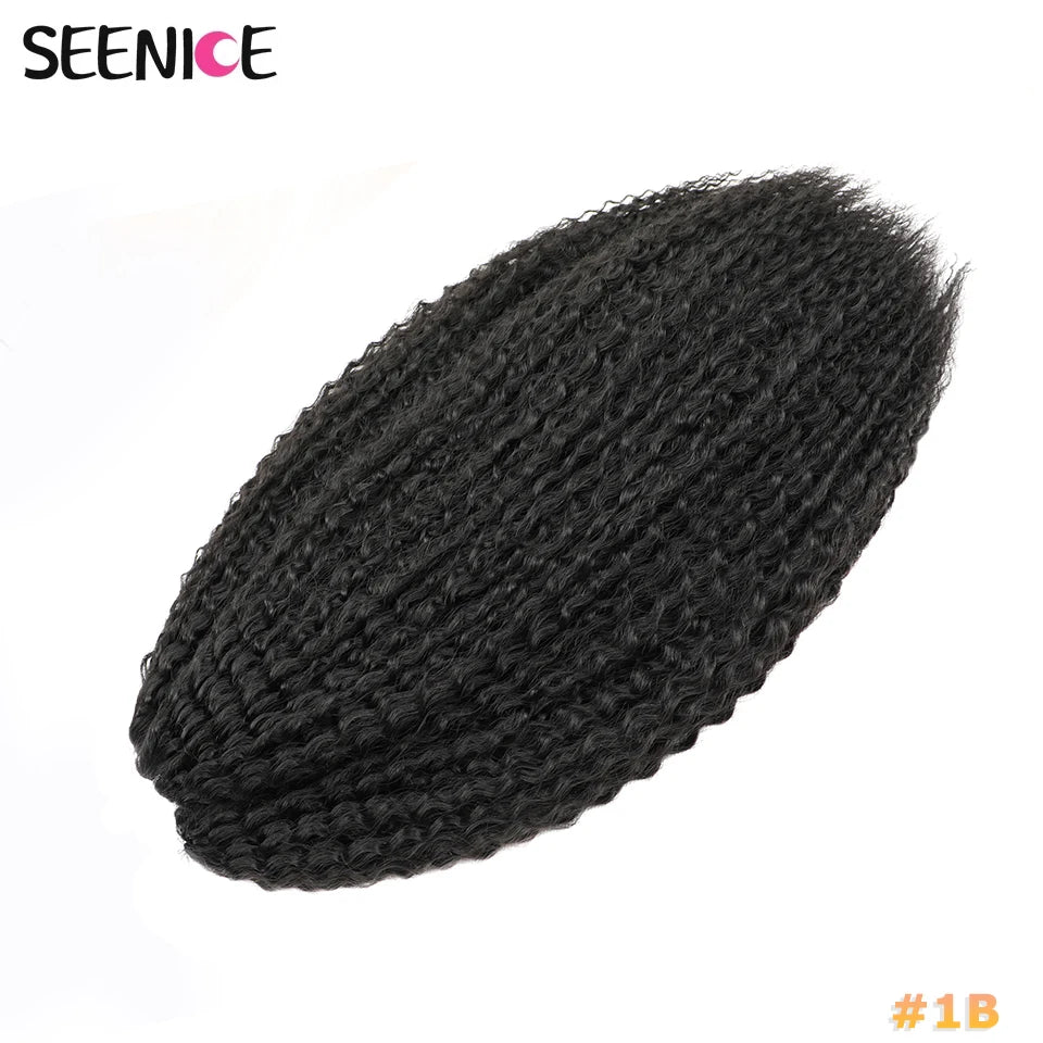 Afro Kinky Curly Crochet Braiding Hair Extensions – Ombre Synthetic Braids for Women | 20 & 28 - view 11