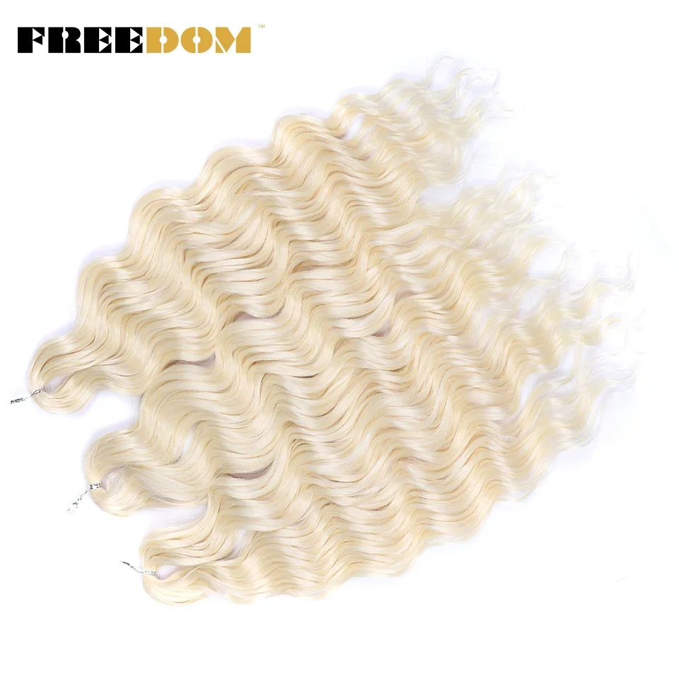 FREEDOM Synthetic Water Wave Crochet Braiding Hair 24 Inch – Ombre & Multi-Tone | 88 Colors | 300g - view 79