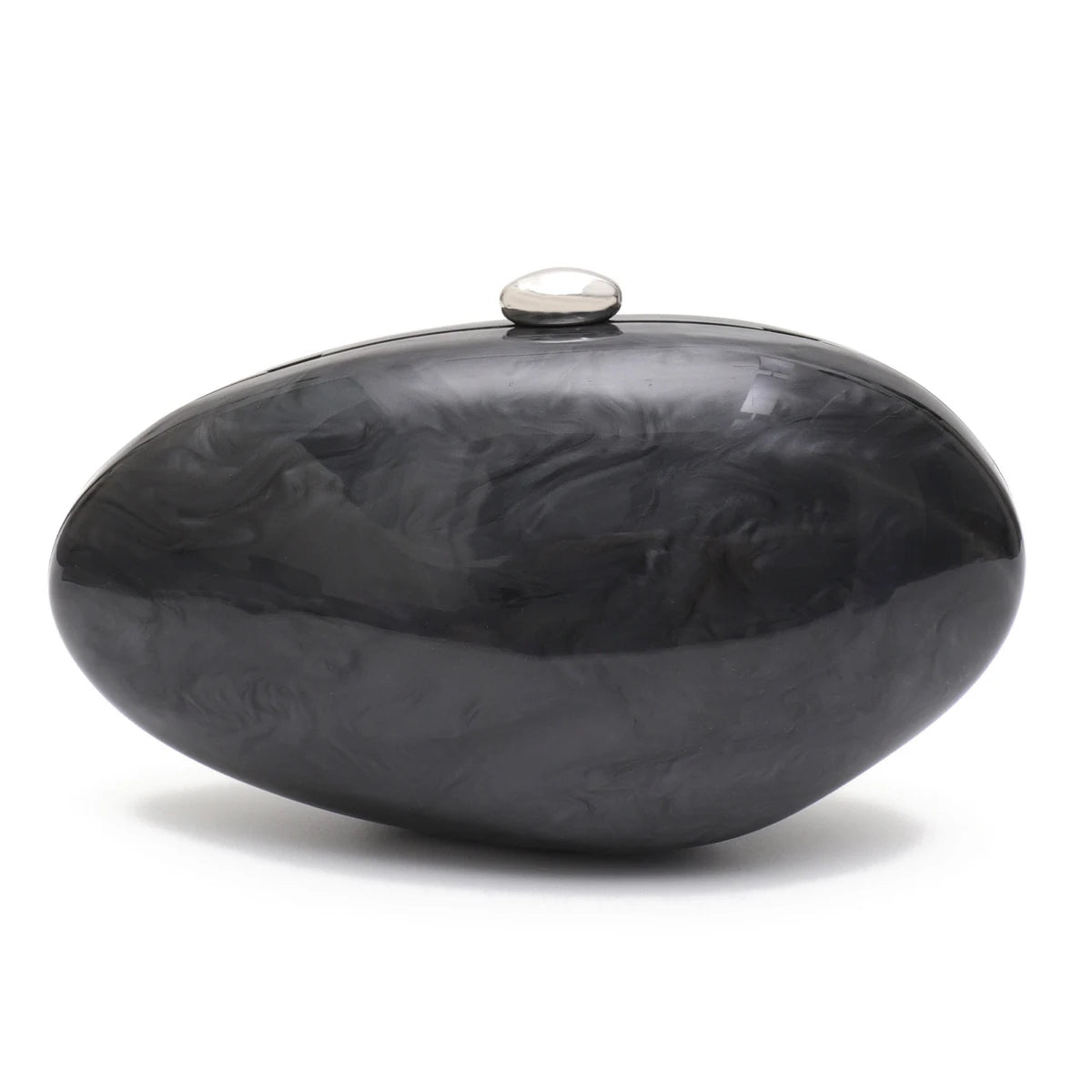 Acrylic Solid Minaudiere | Glamorous Shell Shaped Long Chain Evening Bag Luxegan