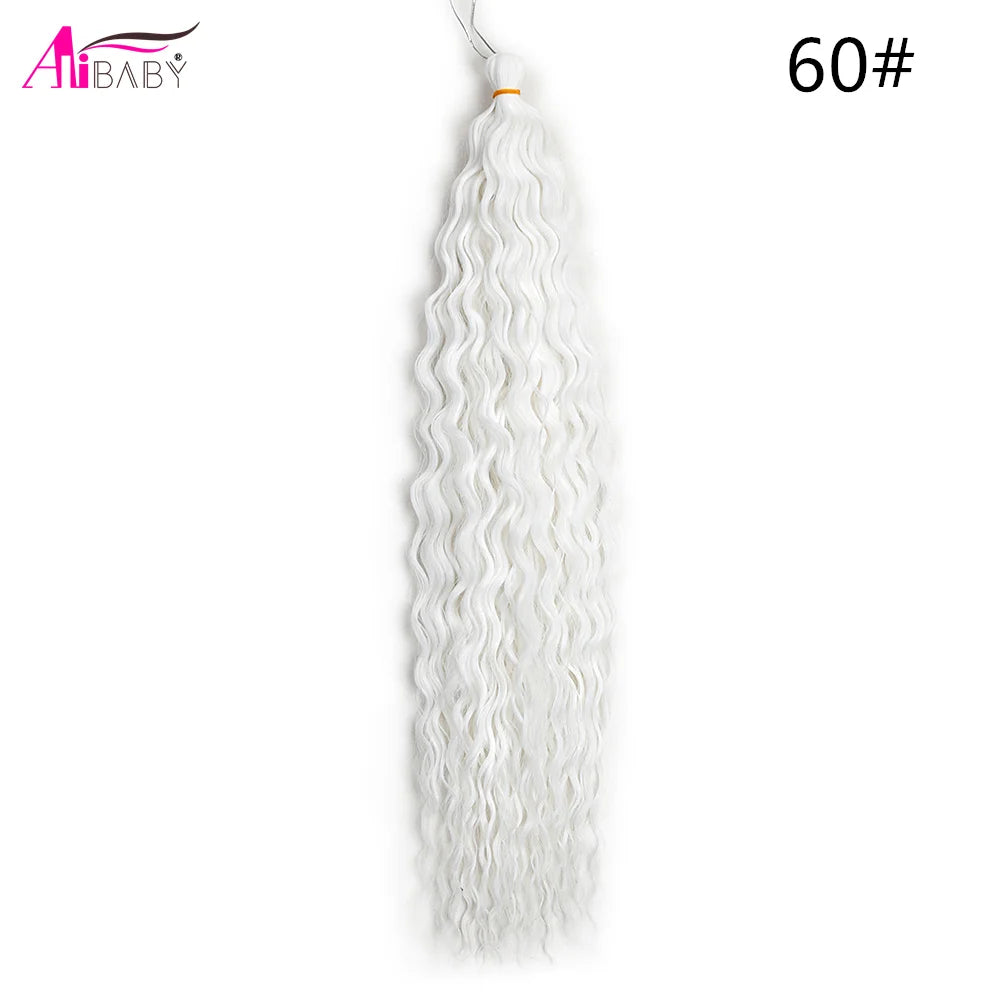 Ariel Curl Crochet Hair 22in – Ocean Wave Ombre Braiding Hair | 100g | 38 Colors | 1 or 3 Pcs