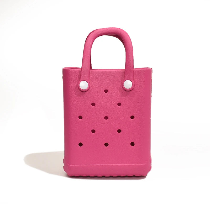 Hard Waterproof PVC Bucket Bag | Lightweight Beach & Travel Handbag Luxegan