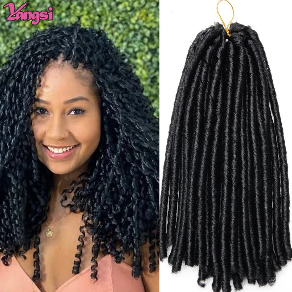 Soft Faux Locs Crochet Braids 14 Inch – Synthetic Braiding Hair for Afro Hairstyles (15 - view 2