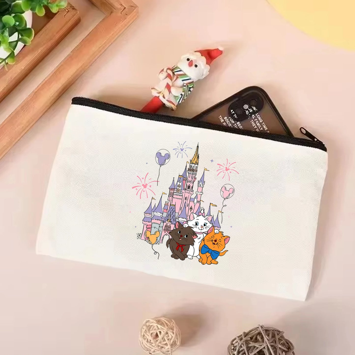 Disney The Aristocats Marie Cat Women's Shoulder Bag | Cute Cat Reusable Shopping Bag (Large Capacity Portable Travel Tote) Luxegan