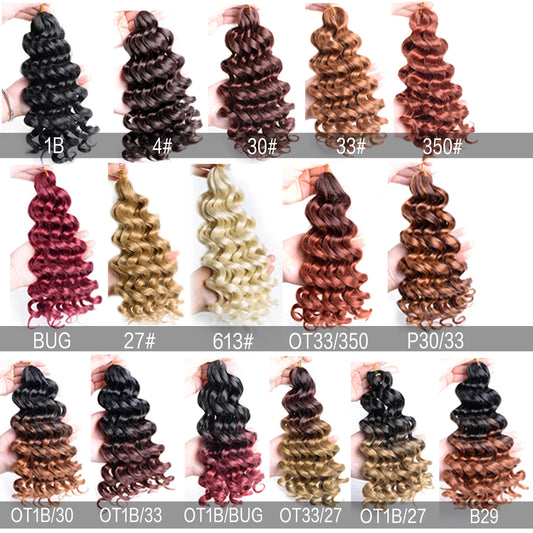 12-Inch Italian Curls Crochet Braiding Hair – Loose Wave | Pre-Stretched | 68 Colors | 75g & 100g