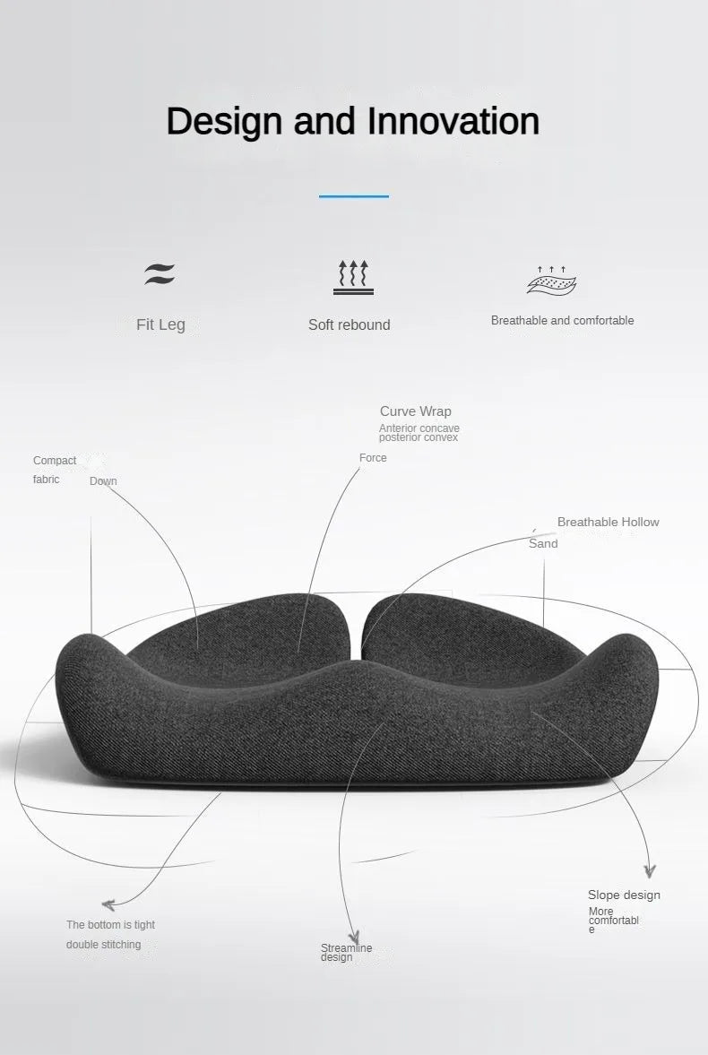 Orthopedic Memory Foam Coccyx Cushion | Sophisticated "Tailbone & Sciatica" Relief Silhouette | Elegant Non-Slip Office & Car Seat Pad | "Dignified" High-Performance Back Pain Comfort for Radiant Versatile Styling Luxegan