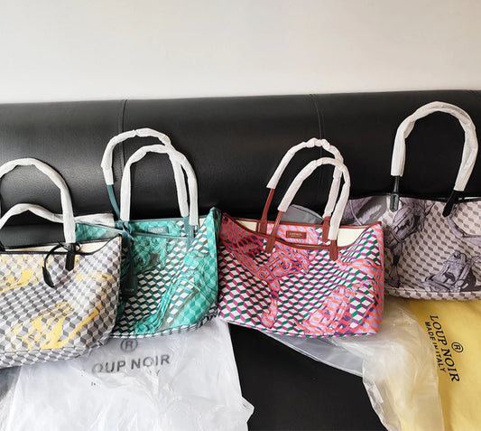 New Tote Bag for Women | Famous Brands Casual Totes & Large Capacity Noir Shoulder Bag (High Quality Genuine Leather) Luxegan