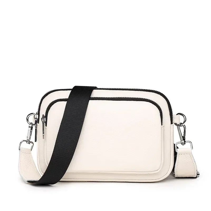 100% Genuine Leather Shoulder Bag | Sophisticated First Layer Cowhide Rectangle Bag | Elegant Luxury Designer Handbag | "Dignified" Soft Cow Leather Messenger for Daily Matching Luxegan