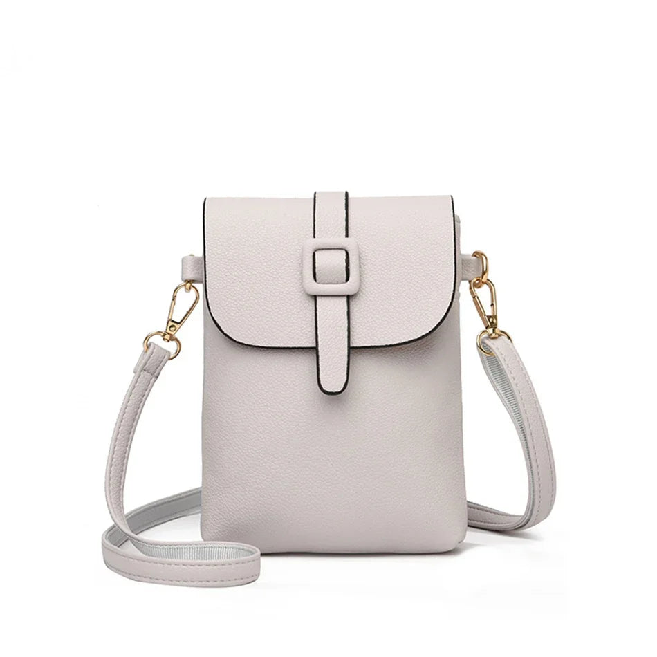 Small Flap Shoulder Bag for Women | Sophisticated Luxury Designer Crossbody | Elegant Quality Mini Messenger Purse & Phone Sac | "Dignified" Soft PU Handbag for Versatile Daily Styling Luxegan
