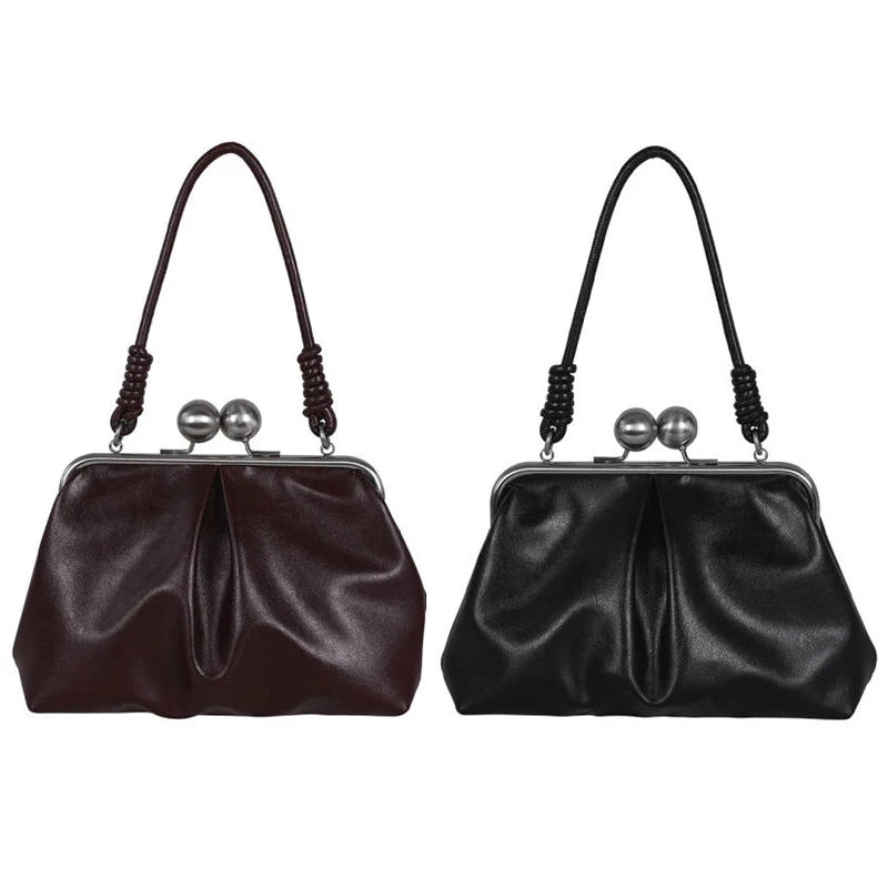 Luxury Design Clip Frame Handbag | Sophisticated "Large-Capacity Carryall" Silhouette | Elegant Vintage Shell Clutch Purse | "Dignified" High-Performance Versatile Shoulder Essential for Radiant Styling Luxegan