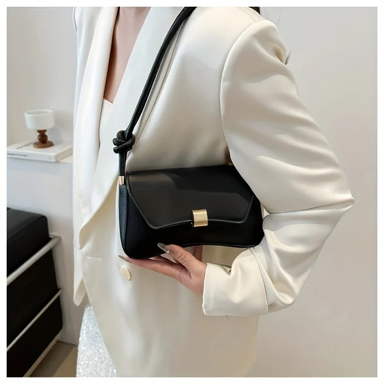 Vegan Crossbody Bag | Lightweight Solid Color Flap Purse | Design for Women Teens | Ideal for Office, College, Travel, Daily Use Luxegan