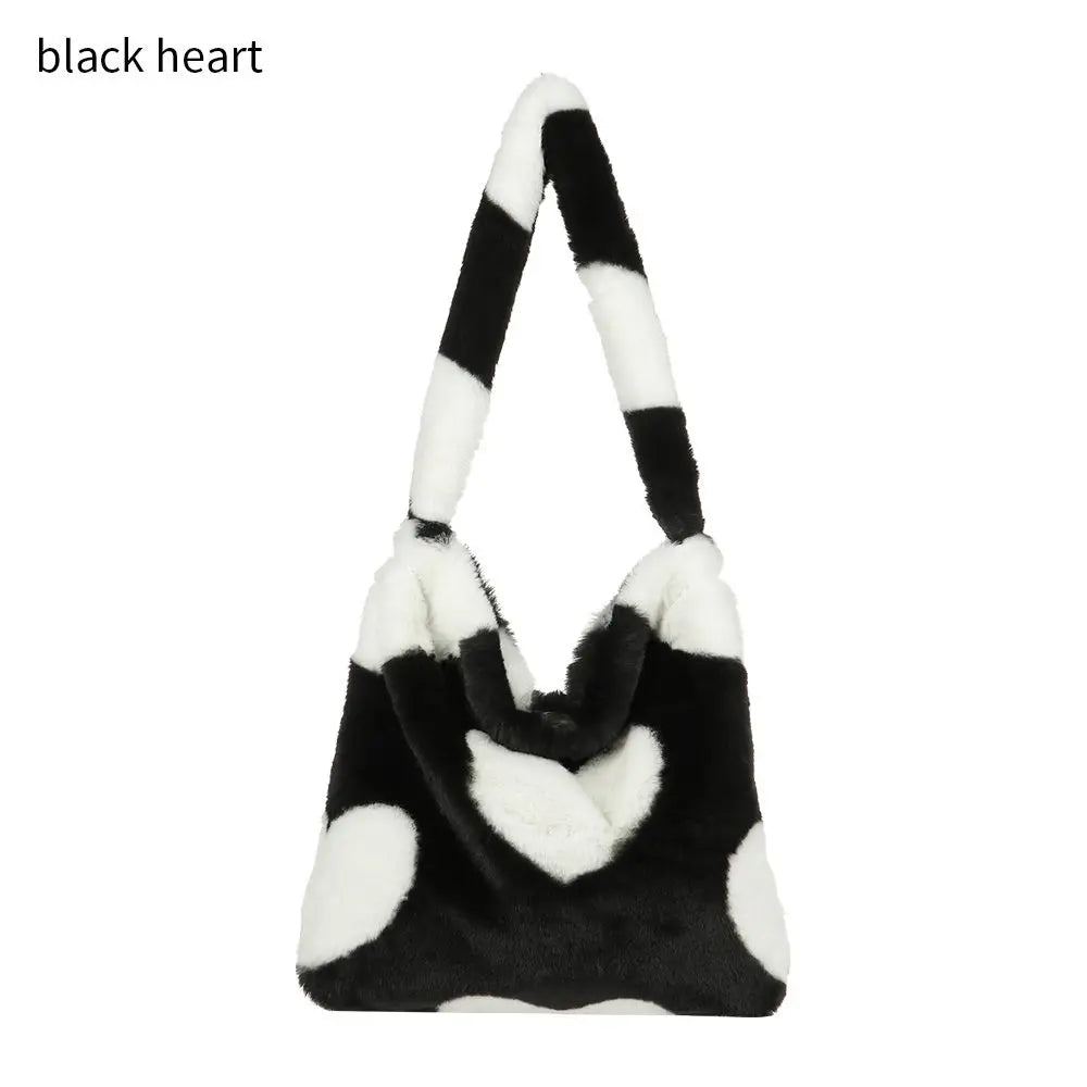 Plush Tote Bag | Fluffy Shoulder & Top-Handle Handbag Luxegan