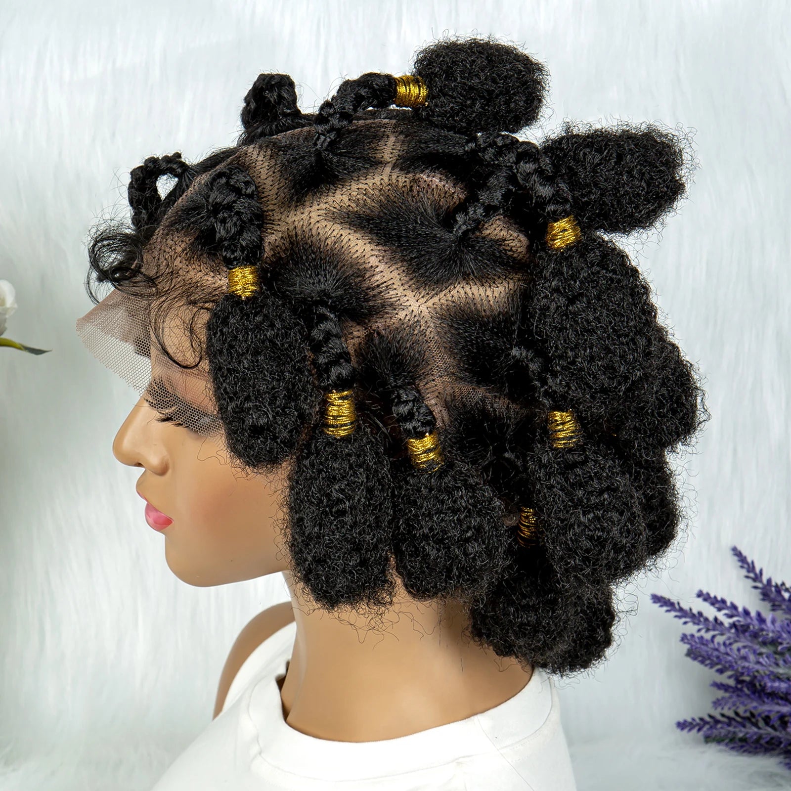 KIMA HD Full Lace Bantu Knot Braids Wig | Knotless Box Braids 
Luxegan