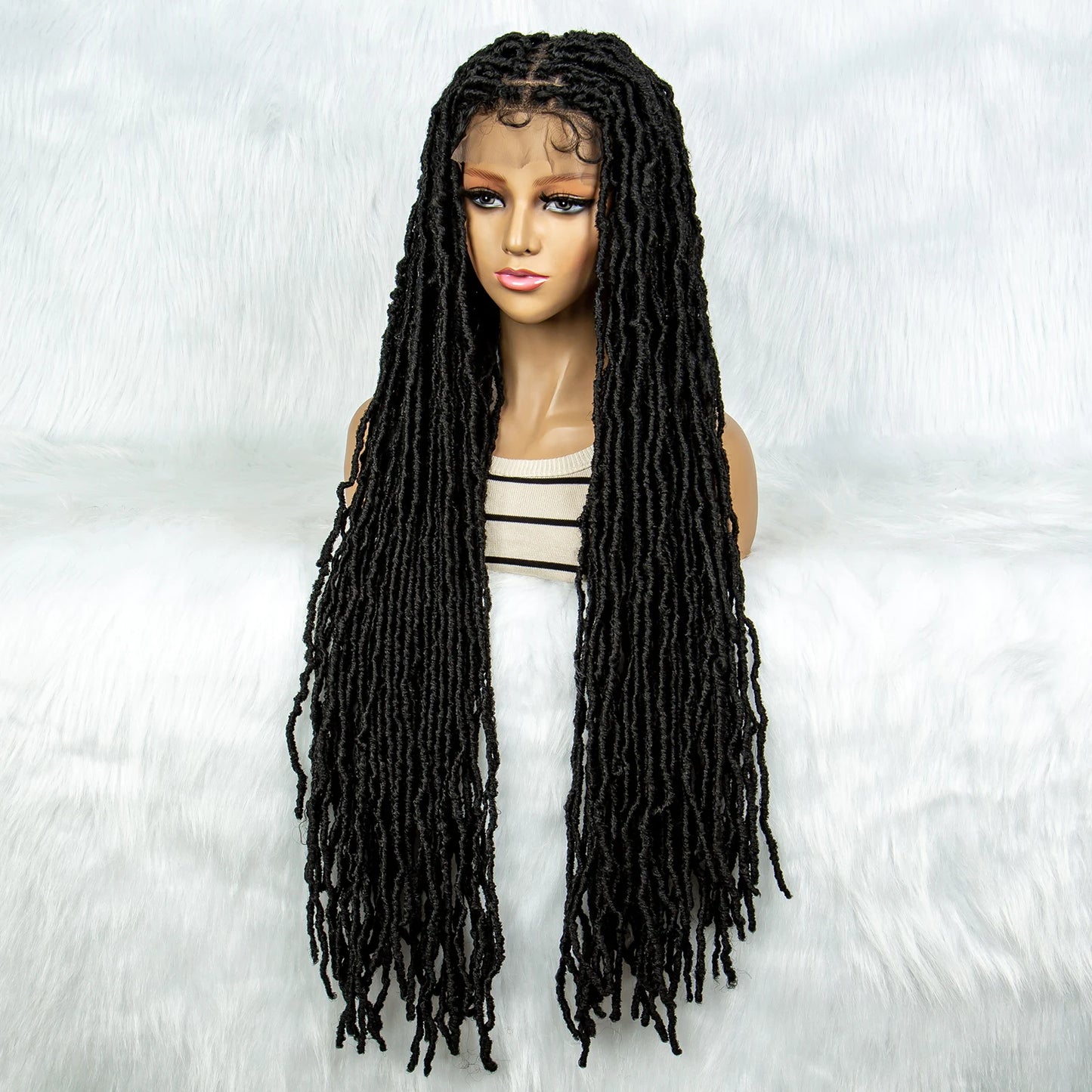 KIMA 36" Colorful Dreadlocks Braids Wig | Full Lace Front & Baby Hair Luxegan
