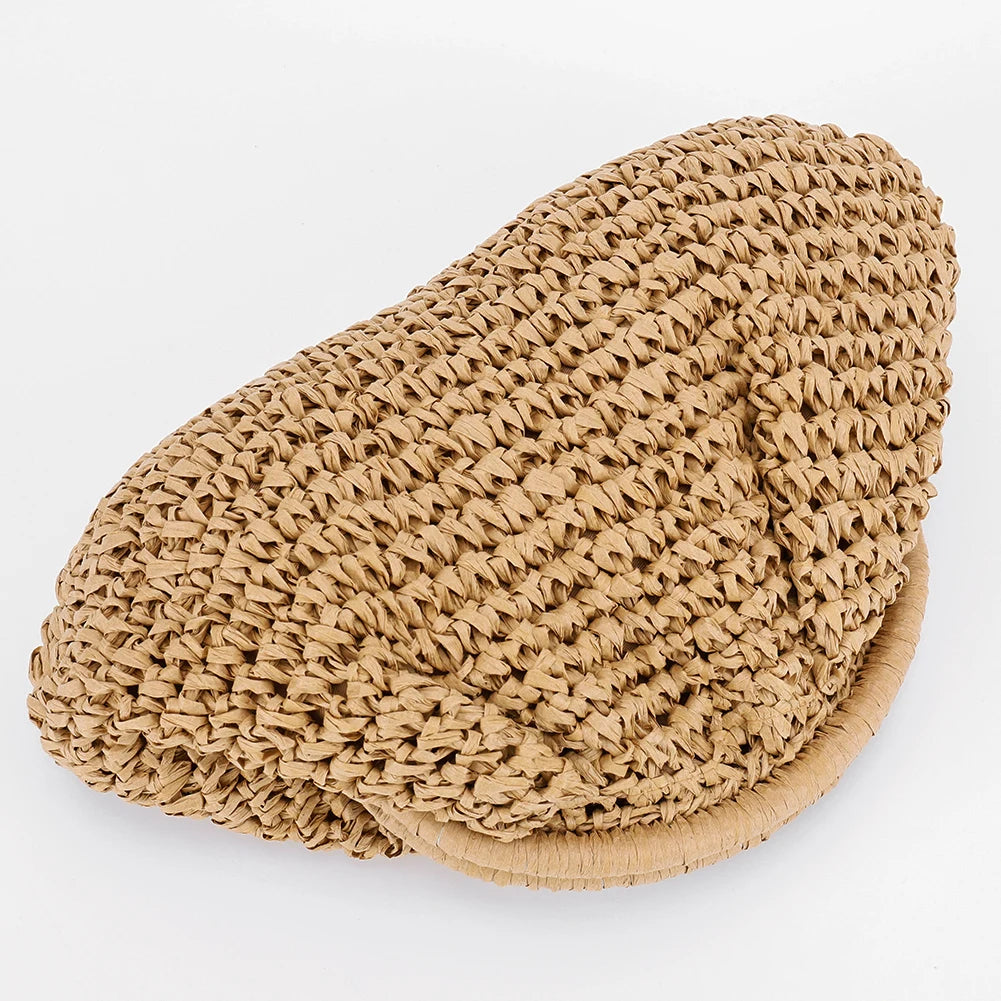 Women's Straw Woven Bag | Chain Strap Shoulder Bag & Weaving Satchel Bag Luxegan