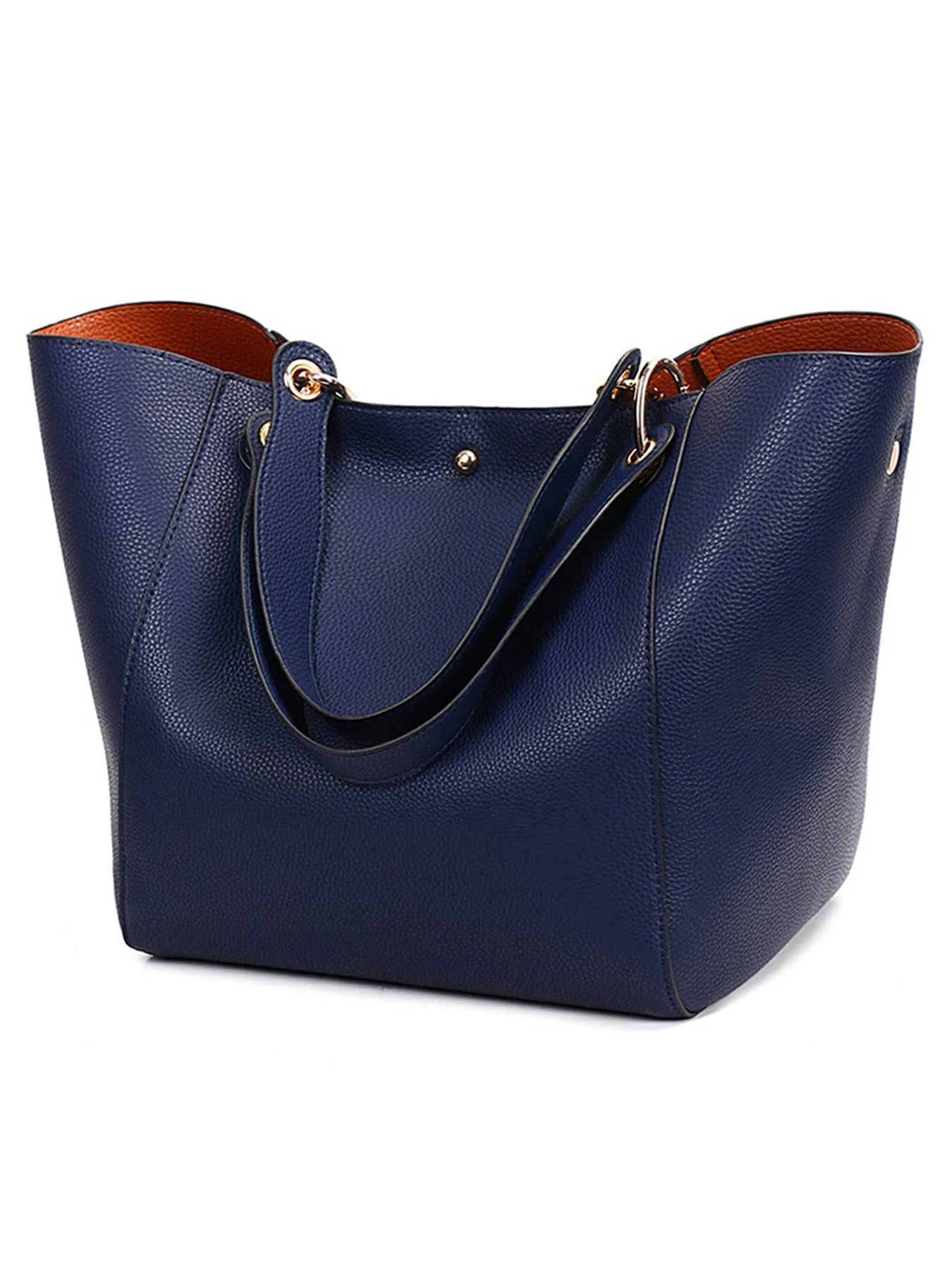 Women’s Large Waterproof PU Leather Tote | Sophisticated "Horizontal Square" Shoulder Bag | Elegant Top Handle Work Bag | "Dignified" High-Performance Large Handbag for Radiant Versatile Styling Luxegan