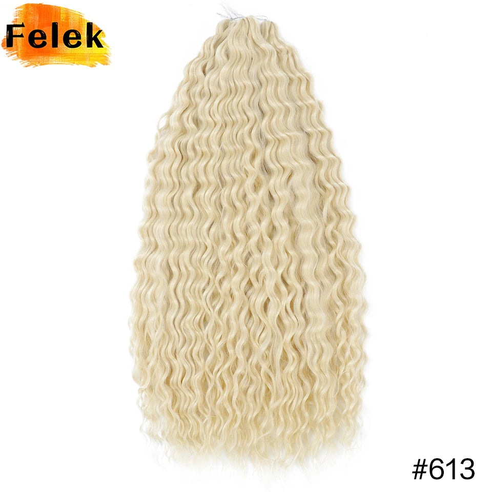 Ariel Curls Crochet Braiding Hair | Water Wave Synthetic Braid Extensions