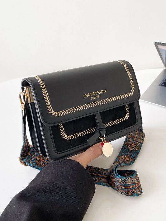 Small Square Satchel | Versatile Wide-Strap Crossbody Bag Luxegan