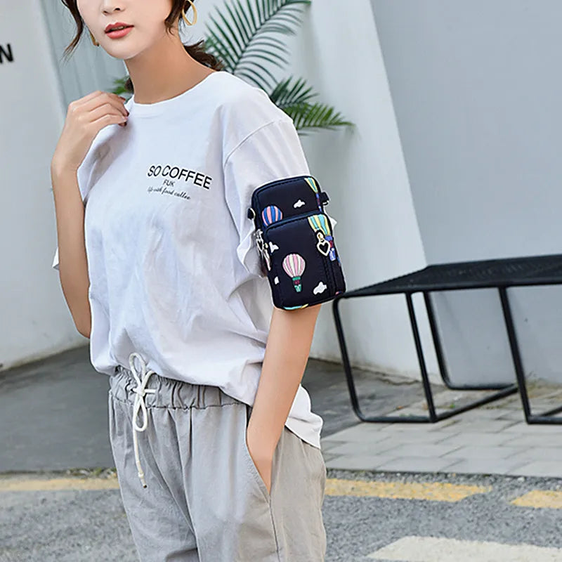 Waterproof Mobile Phone Bag | Sophisticated Mini Oxford Crossbody Purse | Elegant Multi-Layer Zipper Travel Bag | "Dignified" Soft Nylon Bag for Versatile Outdoor Styling Luxegan