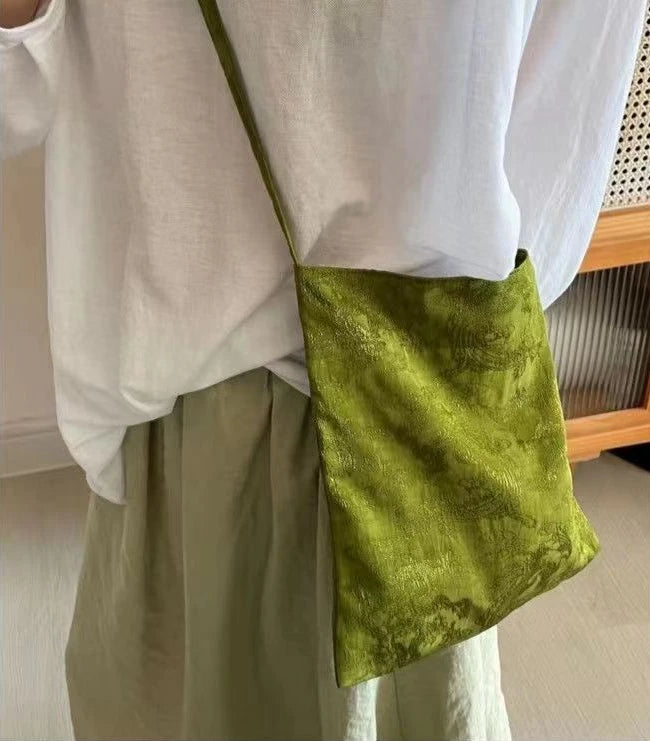 Vintage Jacquard Women’s Shoulder Bag | Luxury Designer Underarm Bag | Large Capacity Crossbody - view 3