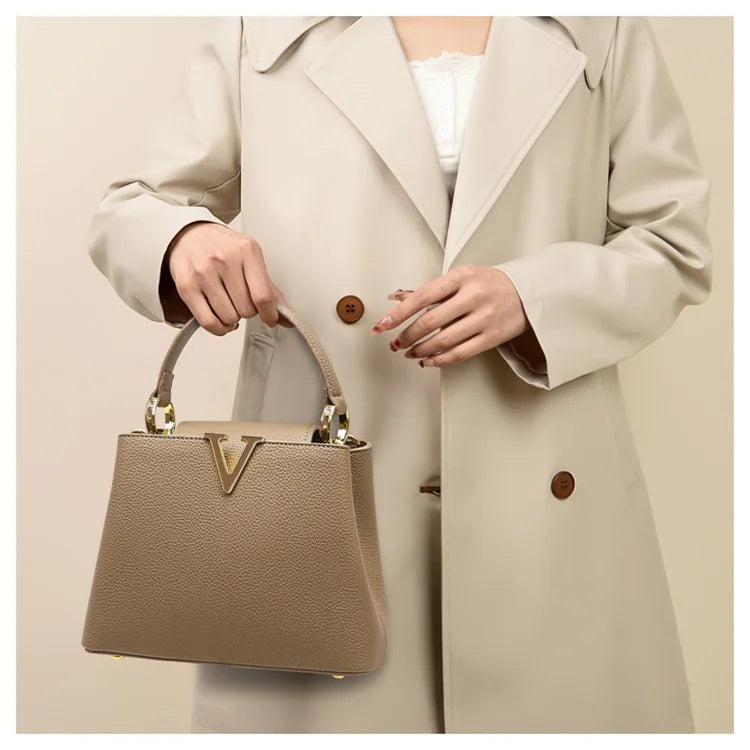 Soft PU Simple Commuter Crossbody | Exquisite High-End Sense Tote Luxegan