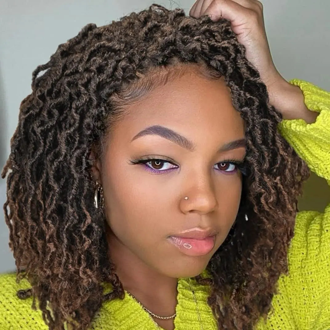Afro Curly Faux Locs Dreadlock Wig | Crochet Cap | 4 Colours