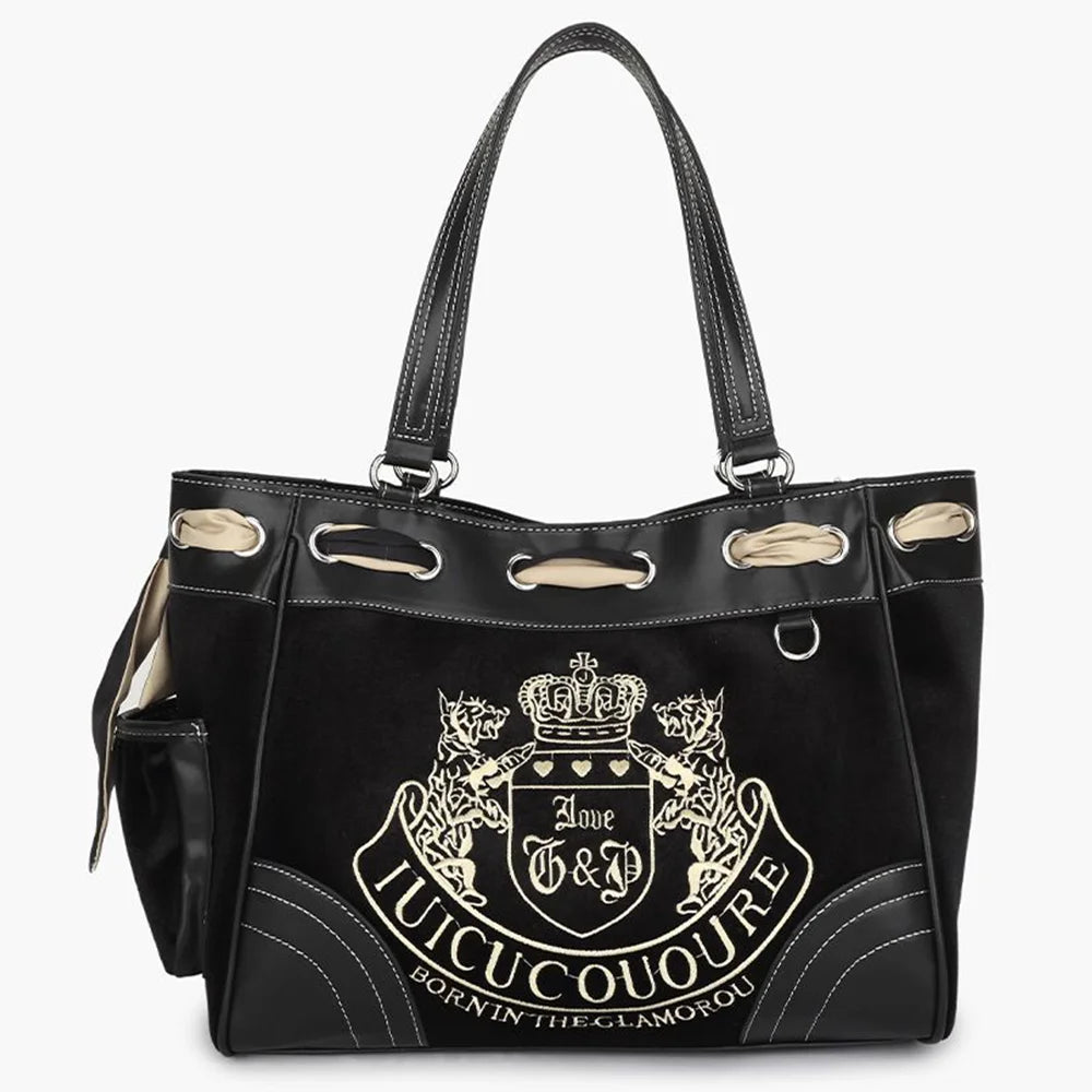 Women’s Blue & Pink Top-Handle Boston Bag | Large Capacity Y2K Denim-Look Handbag | Designer Multi-Pocket Crossbody Bag | Trendy Tie-Dye Patchwork Bowling Bag (Model S142) Luxegan