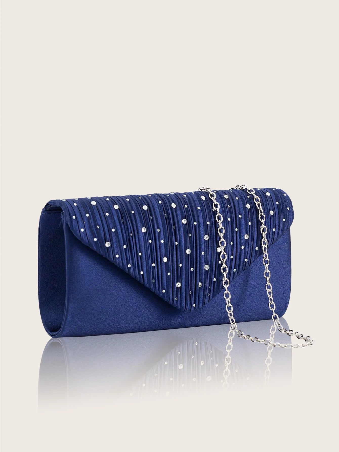 Sparkling and Luxurious Rhinestone Party Women's Clutch Bag | Gorgeous Rhinestone Pendant Necklace, Earrings, & Bracelet Set Luxegan