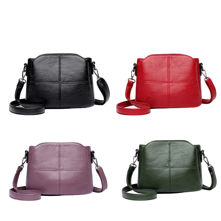 Retro Quality PU Leather Bucket Crossbody Bag Luxegan