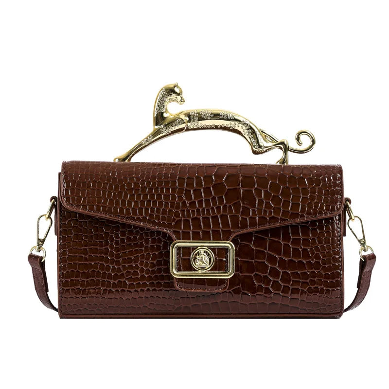 Popular Women's Shell Crossbody Bag | Sophisticated "Lock Catch" Silhouette | High-End Female Fashion Shoulder Bag | "Dignified" High-Performance PU Purse for Radiant Versatile Styling Luxegan