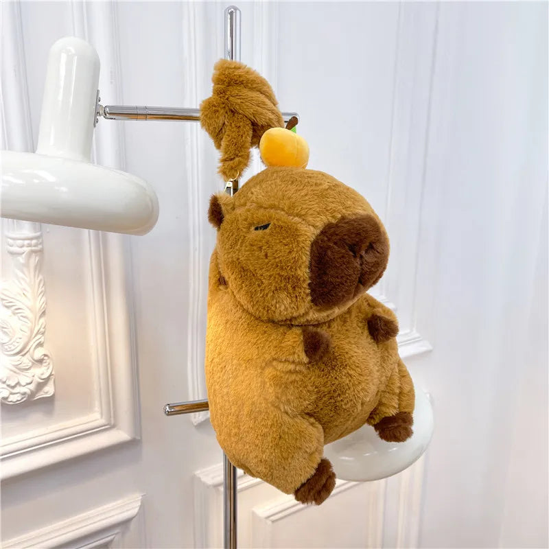 Cute Soft Plush Capybara Backpack | Sophisticated Kawaii Fashion Crossbody Bag | Elegant - view 6