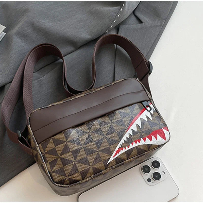 Bolso cruzado creativo con boca de tiburón, monedero simple, bolso para teléfono móvil, bolso cruzado informal de moda, bolso cuadrado pequeño de gran capacidad