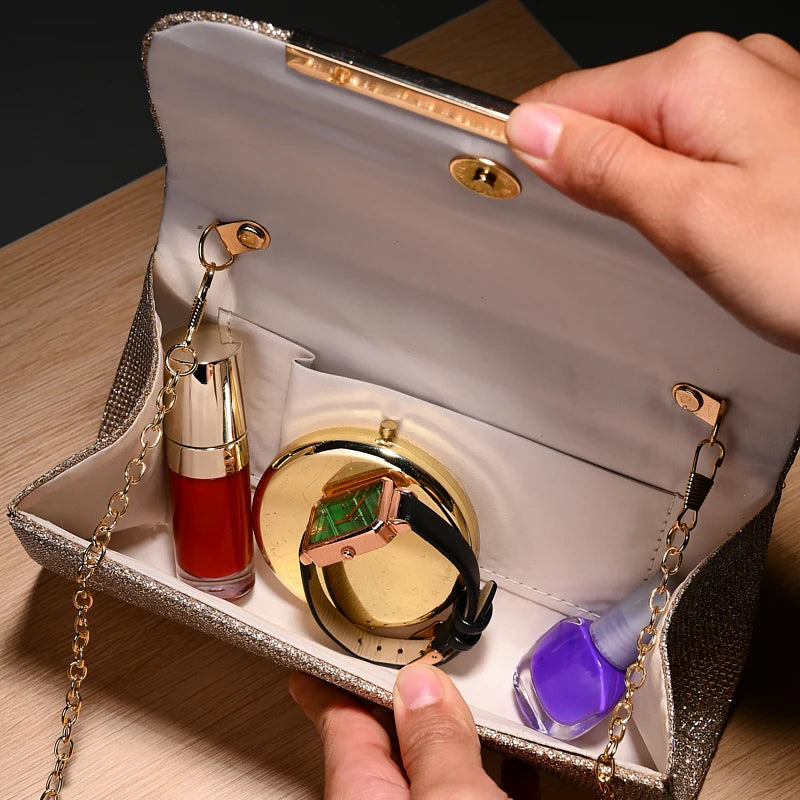 Luxury Women's Evening Bag | Pleated Crossbody Clutch Luxegan