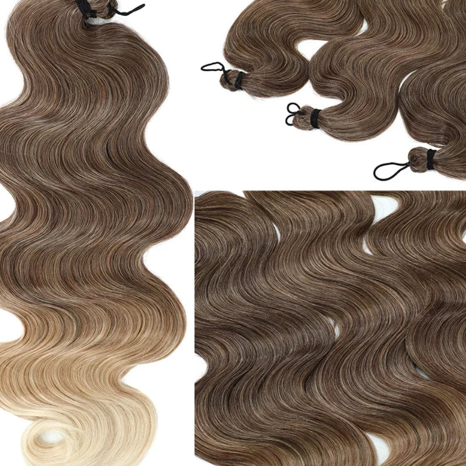 26 Inch Synthetic Loose Deep Wave Crochet Hair | 300g 3-Piece Braiding Extensions Luxegan