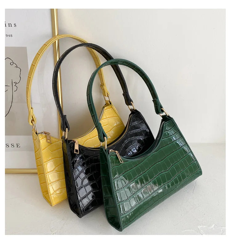 Retro PU Leather Tote | Casual Chain Shopping Bag Luxegan
