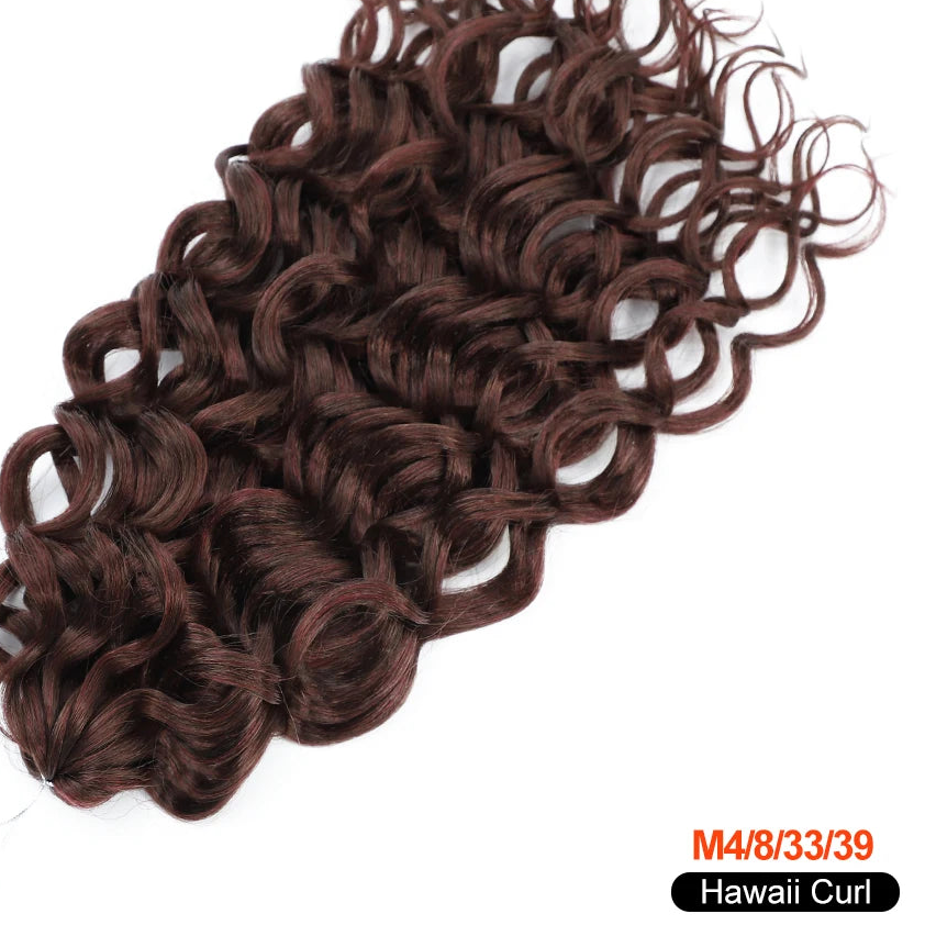 Deep Wave Twist Crochet Hair | Ombre Afro Curls Braiding Extensions | 18–24 Inches Luxegan