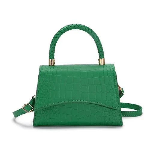 Solid PU Leather Flap Bag | Casual Designer Top Handle & Crossbody Luxegan