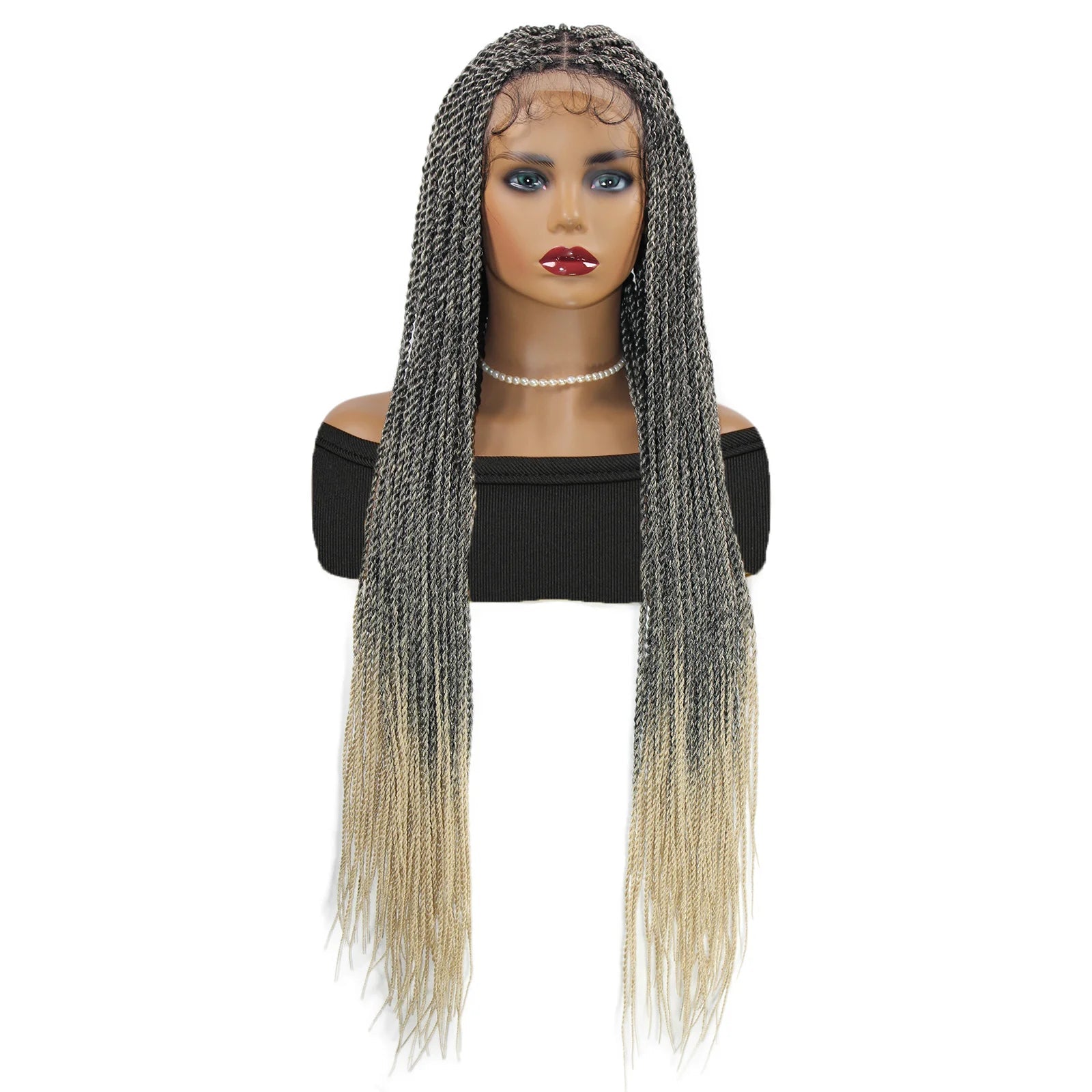Goddess Faux Locs & Twist Braided Lace Front Wig | Box Braids | Full Lace Frontal | Synthetic Wig Luxegan