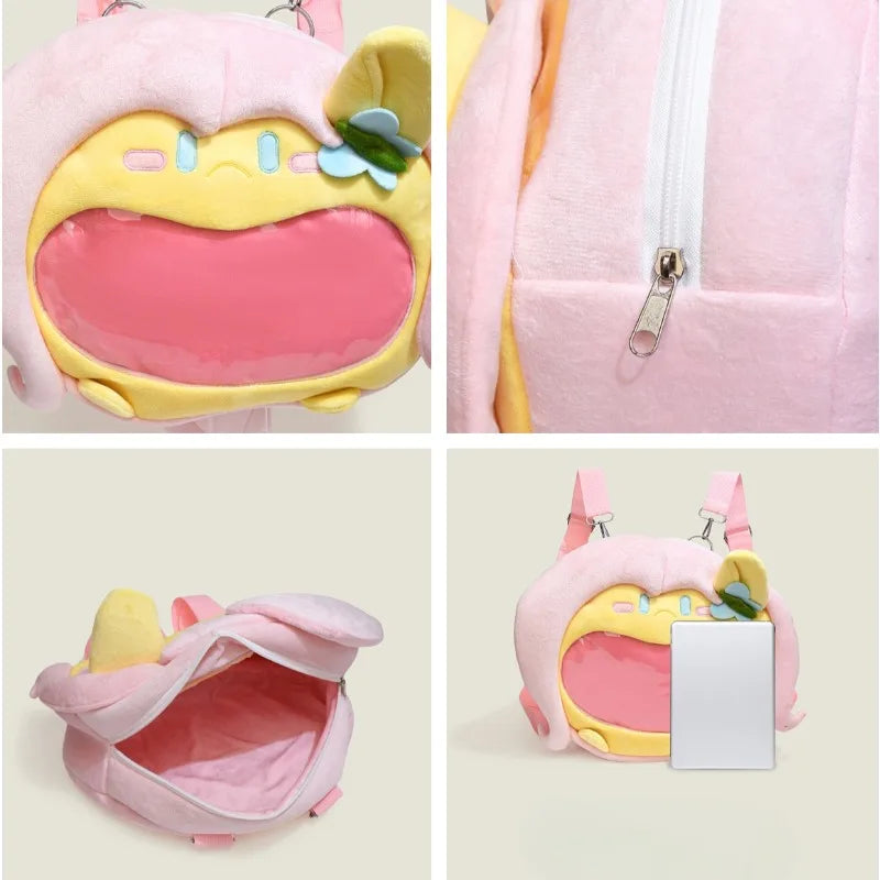 My Little Pony Fluttershy Plush Itabag | Cartoon Translucent Backpack for Girls | Premium Anime Peripheral Shoulder Storage Bag | Casual Fashion Unisex Movie & TV Plush Bag Holiday Gift Luxegan