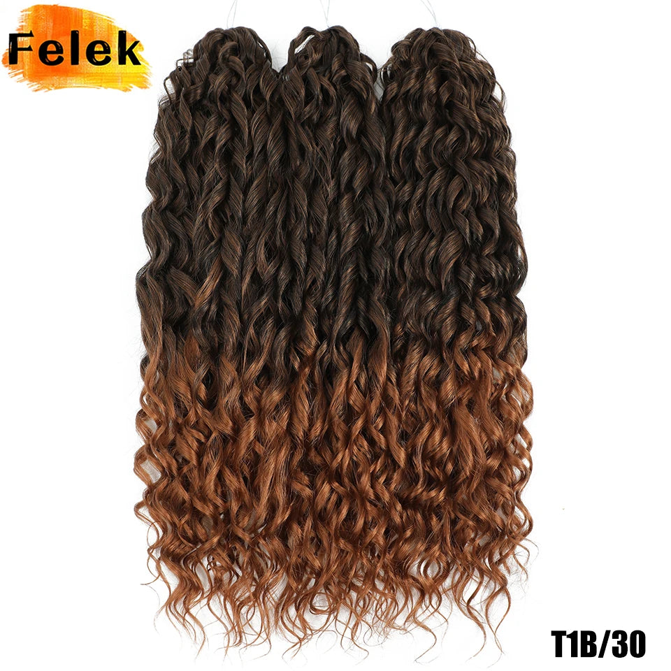 Jessica Hair Deep Wavy Twist Crochet Hair 22 Inch | 100G | 54 Colors | 3 Packs/Lot