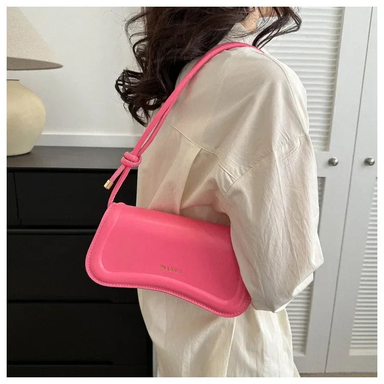 Ladies Underarm Bag | PU Leather Crossbody & Top-Handle Purse Luxegan
