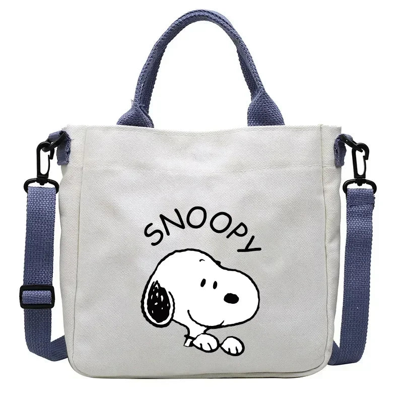 Kawaii Snoopy Cartoon Canvas Bag | Crossbody School Bookbag for Students Luxegan