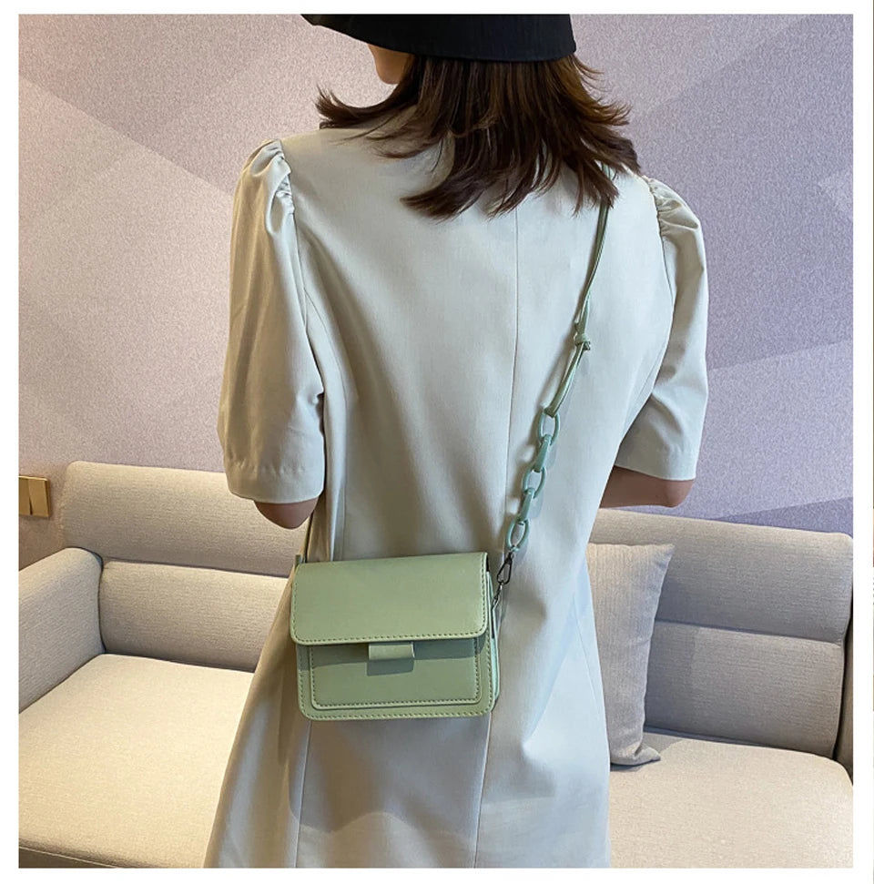 Fashion Brand Women's Small Crossbody Bag | Lightweight PU Leather Messenger Bag (Flap Handbag Purse, Summer Travel Bag for Female) Luxegan