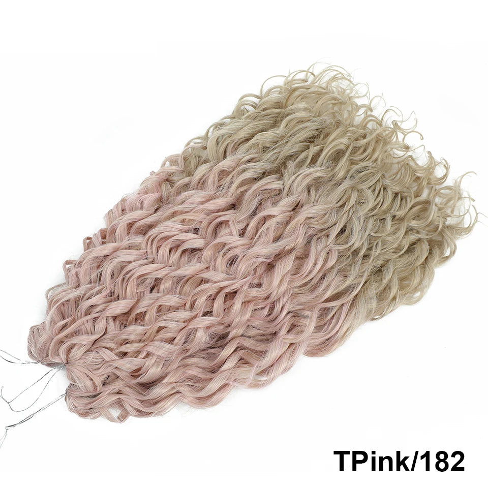Jessica Curls Crochet Braiding Hair | Synthetic Water Wave Twist Hair 22 Inch | 53 Colors