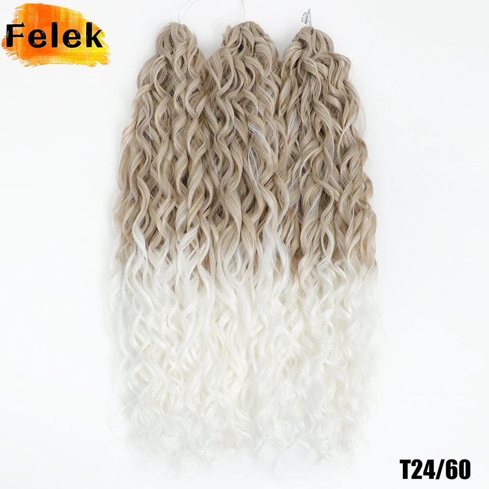 Jessica Hair Deep Wavy Twist Crochet Hair 22 Inch | 100G | 54 Colors | 3 Packs/Lot